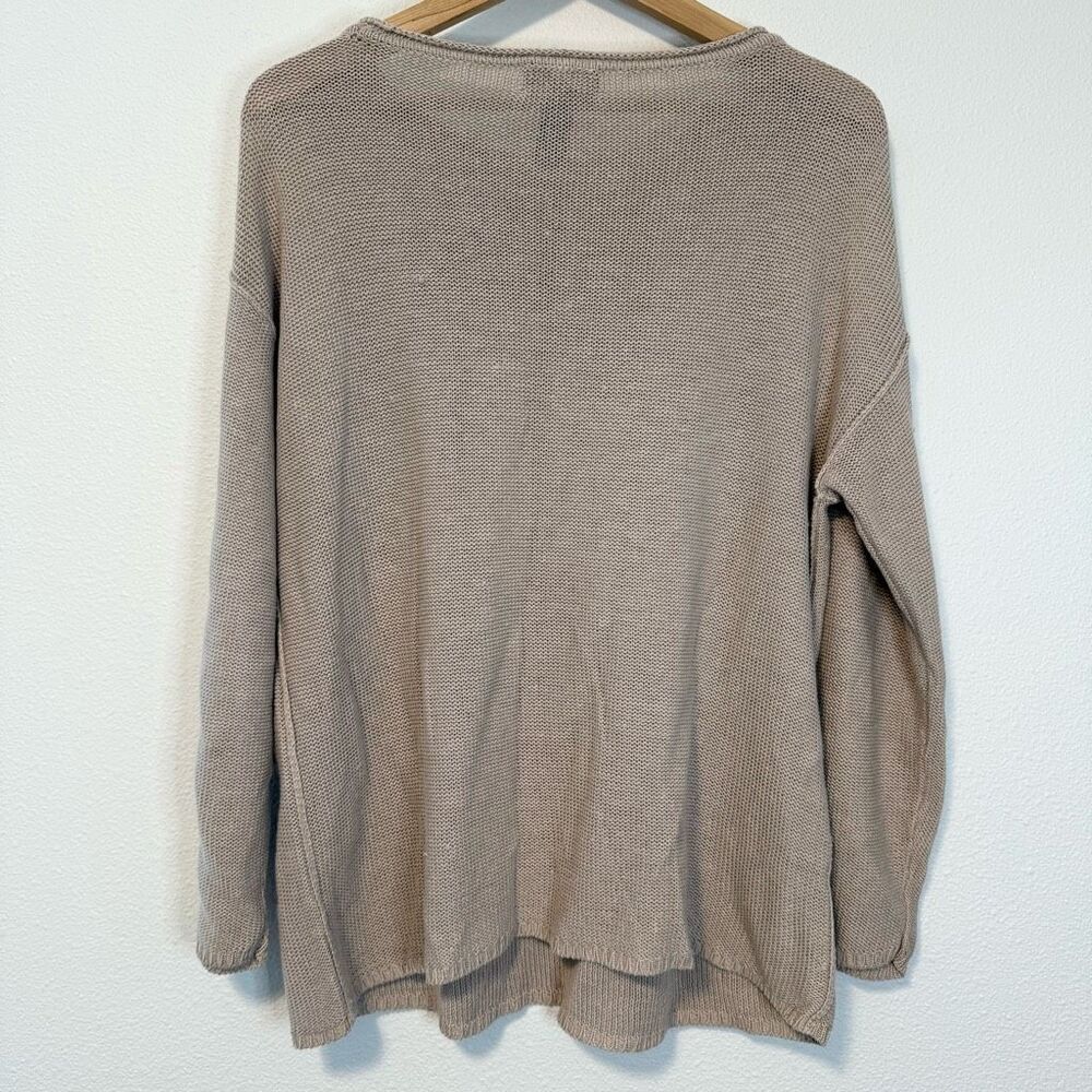 Lauren Ralph Lauren Tan Linen Boatneck Sweater Size XL - Picture 4 of 6